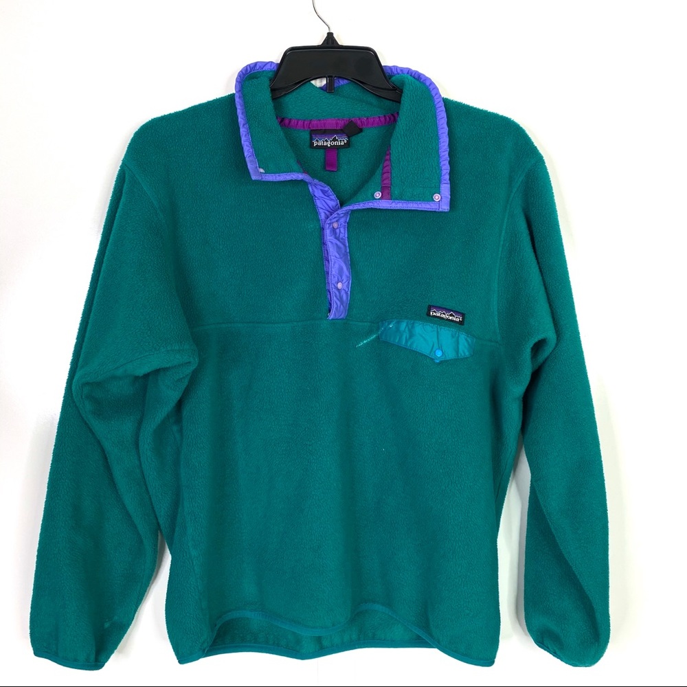 Vintage Patagonia Teal Fleece Pullover Sweatshirt
